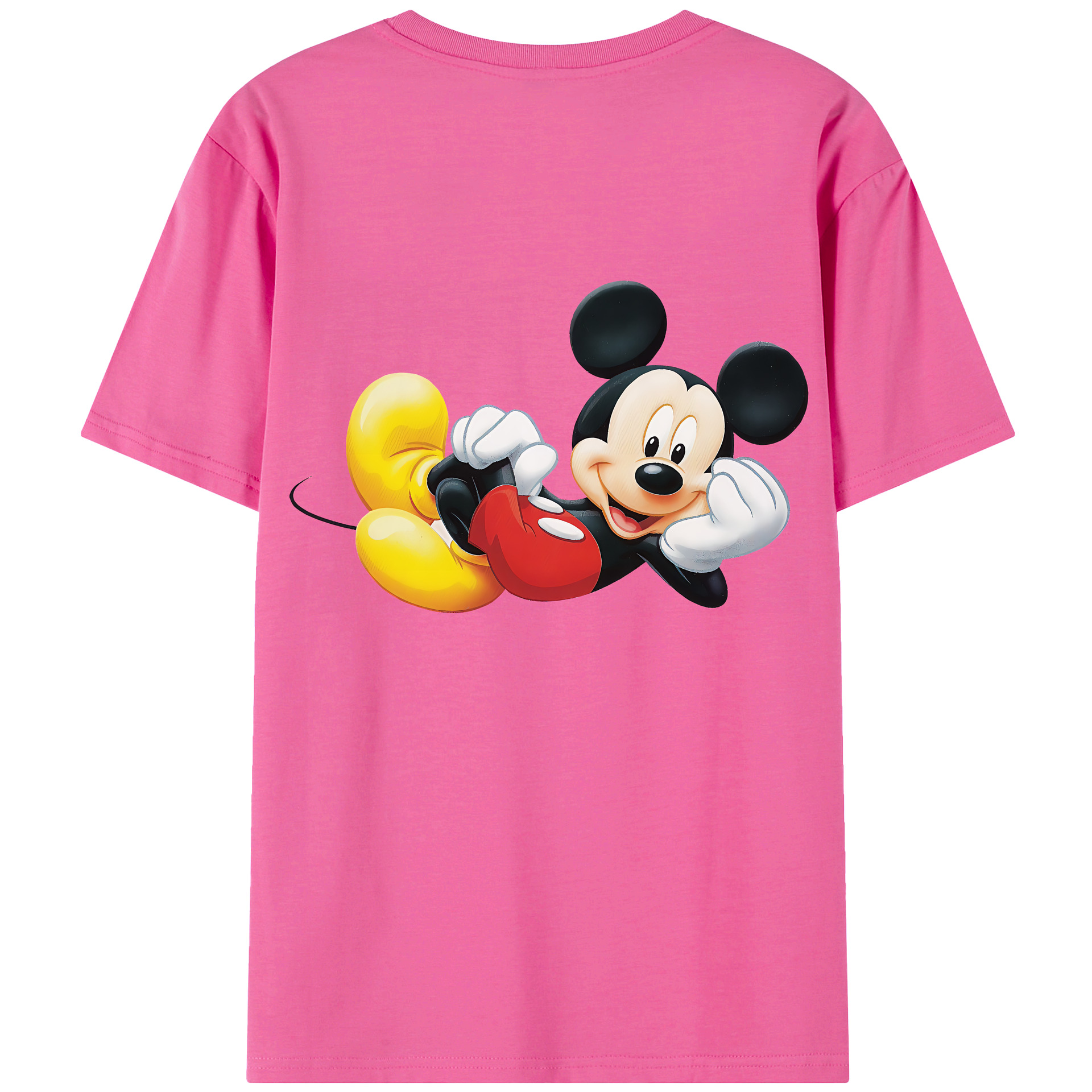 （画像用） ミッキーマウス Mickey Mouse レディース半袖Tシャツ(バックプリント)